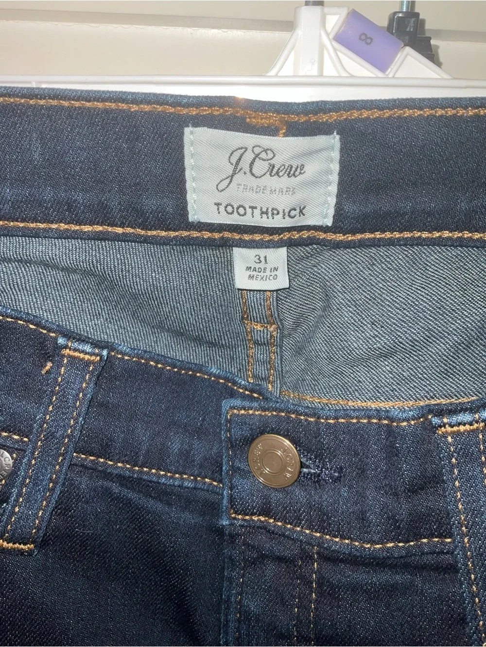 Sz31 J.Crew Dark wash toothpick Jeans